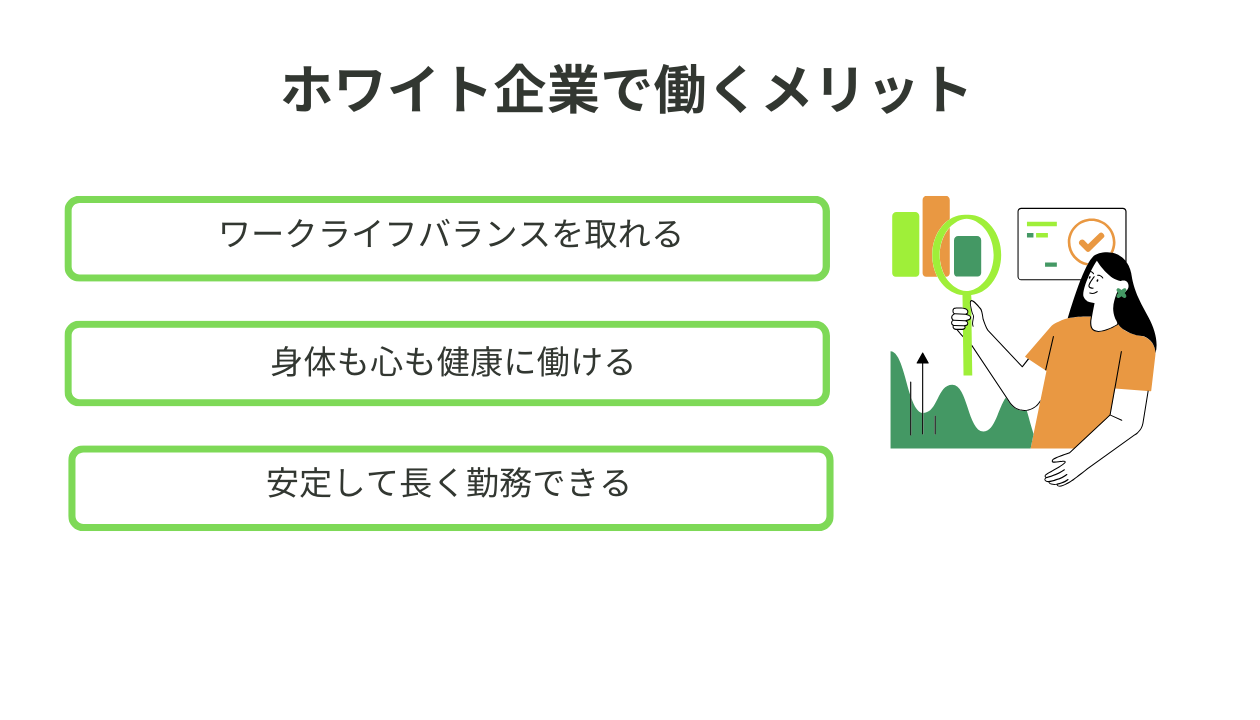 ホワイト企業で働くメリット