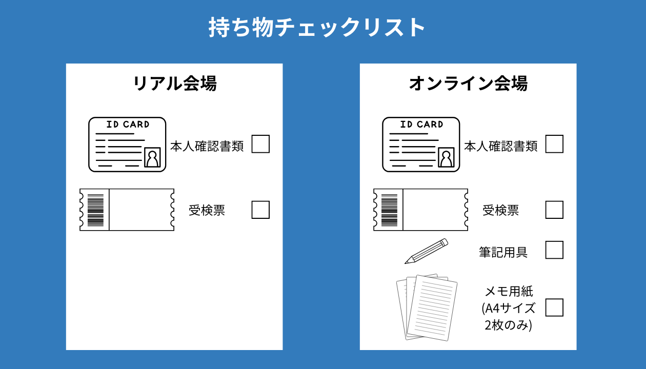 持ち物チェックリスト画像
