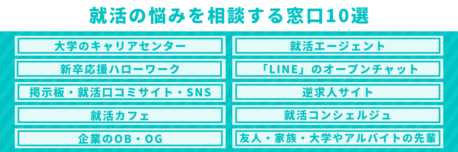 就活の悩みを相談する窓口10選