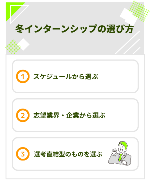 冬インターンシップの選び方
