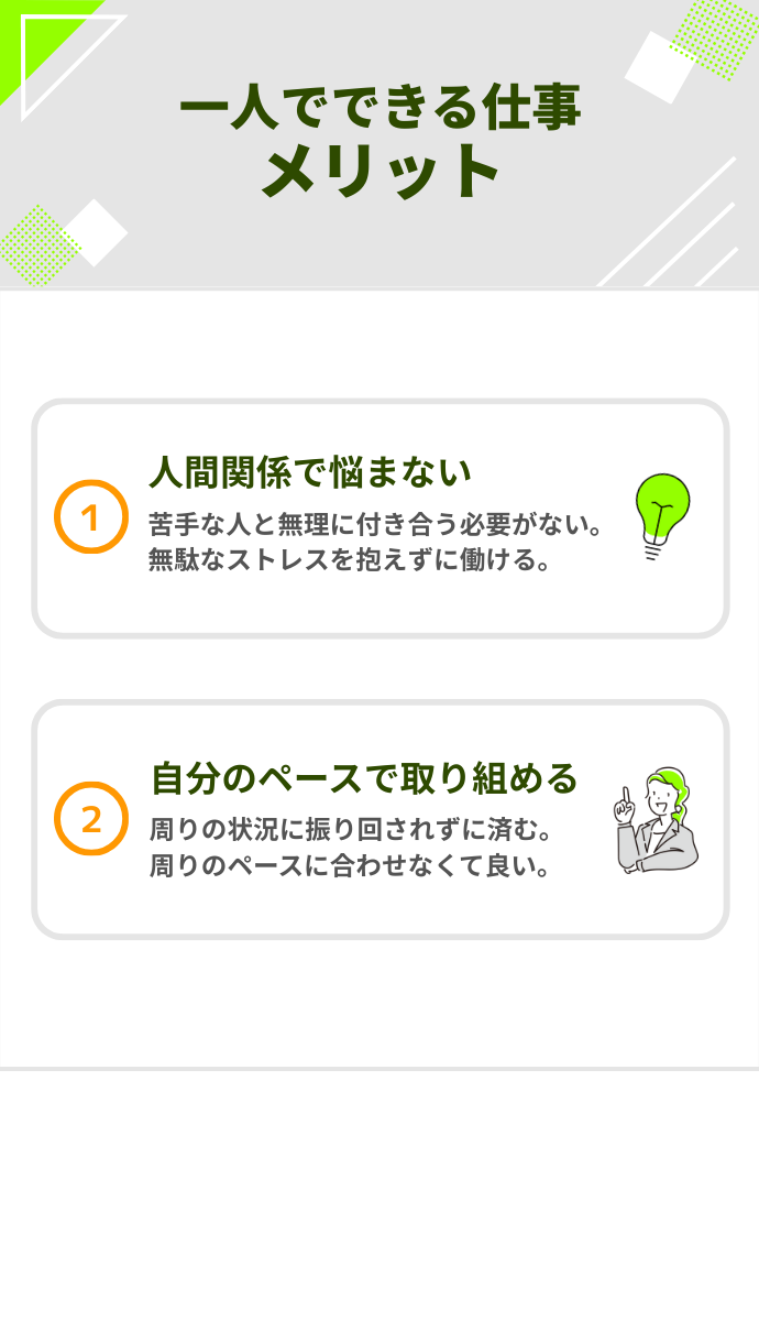 社会不適合者だと思う人に向いている仕事