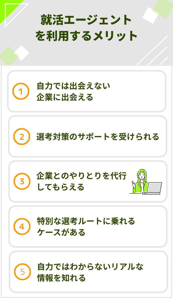 就活エージェントを利用するメリット