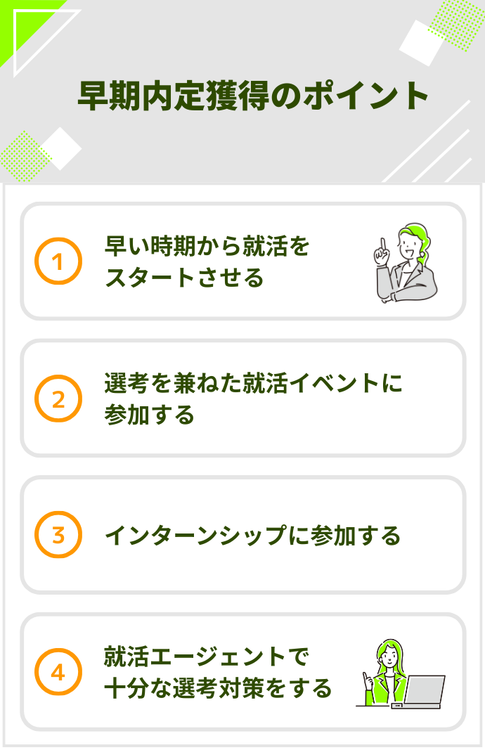 早期内定獲得のポイント