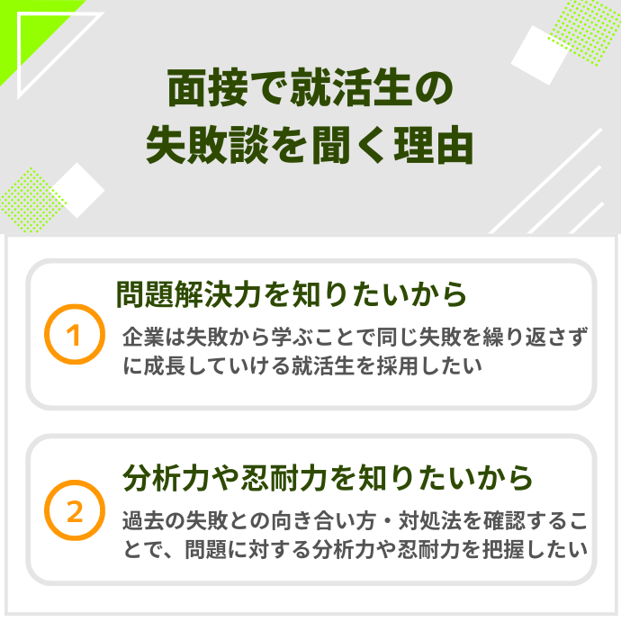 面接で就活生の失敗談を聞く理由