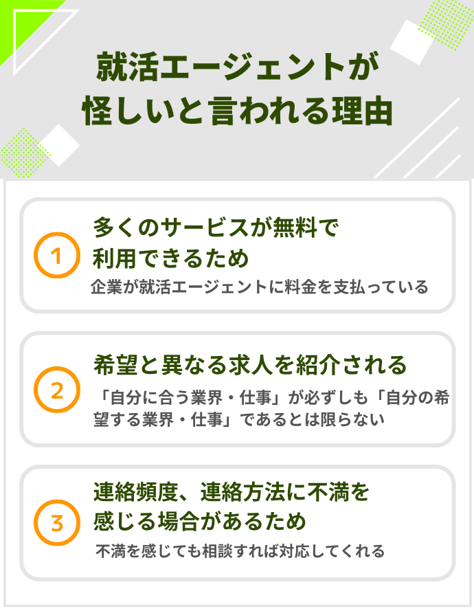 就活エージェントが怪しいと言われる理由
