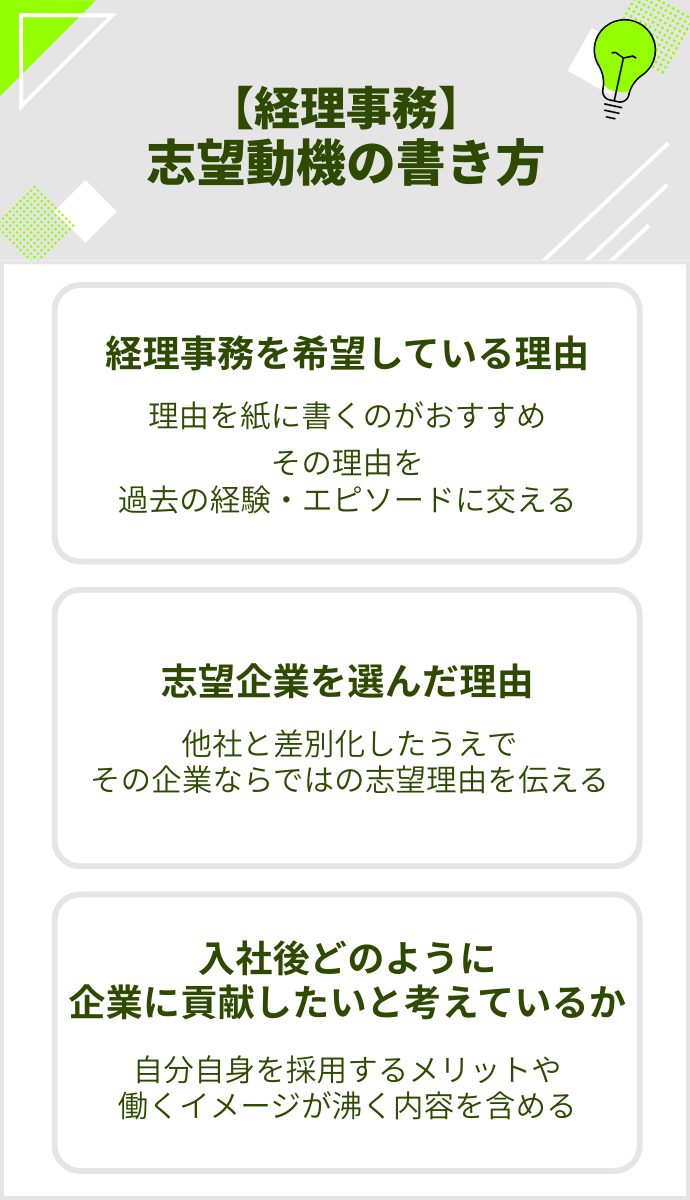 経理事務 志望動機 書き方