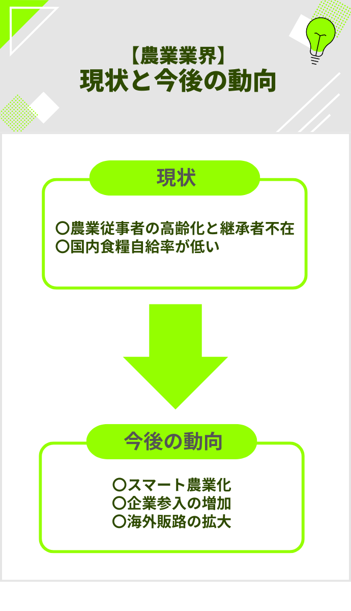 農業業界の現状と今後の動向