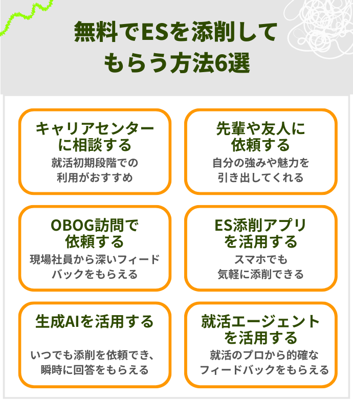 無料でESを添削してもらう方法6選