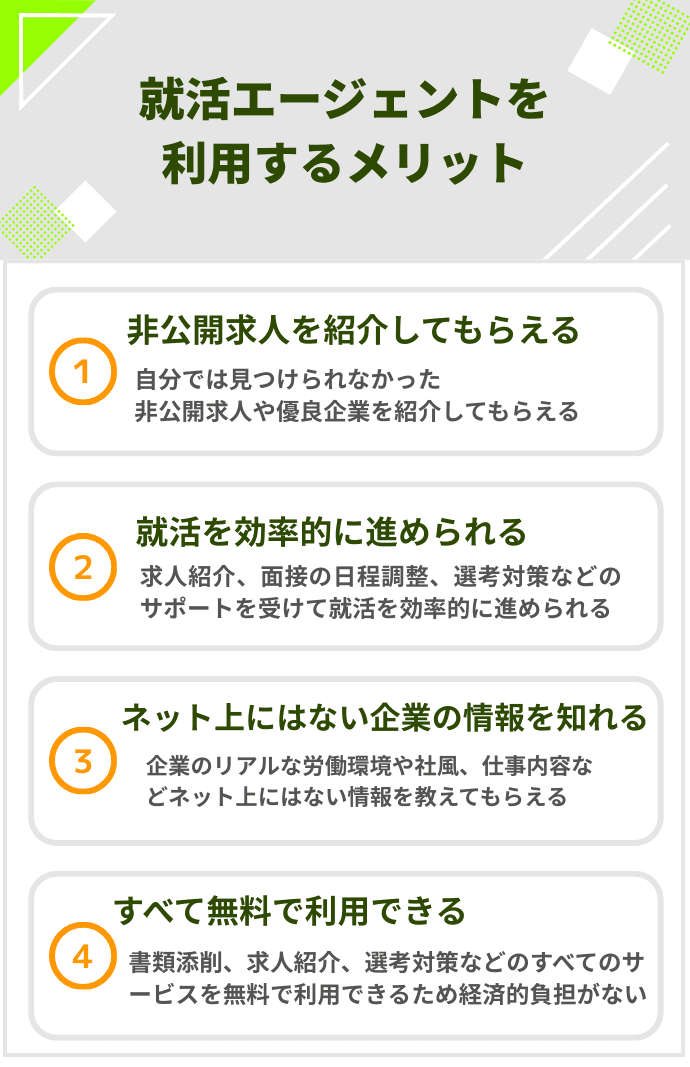 就活エージェントを利用するメリット