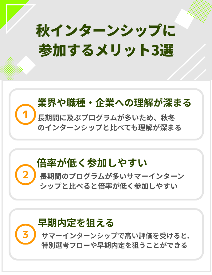 秋インターンシップに参加するメリット3選