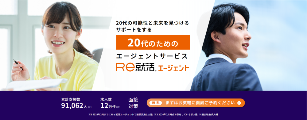 転職エージェント おすすめ 第二新卒 ハタラクティブ