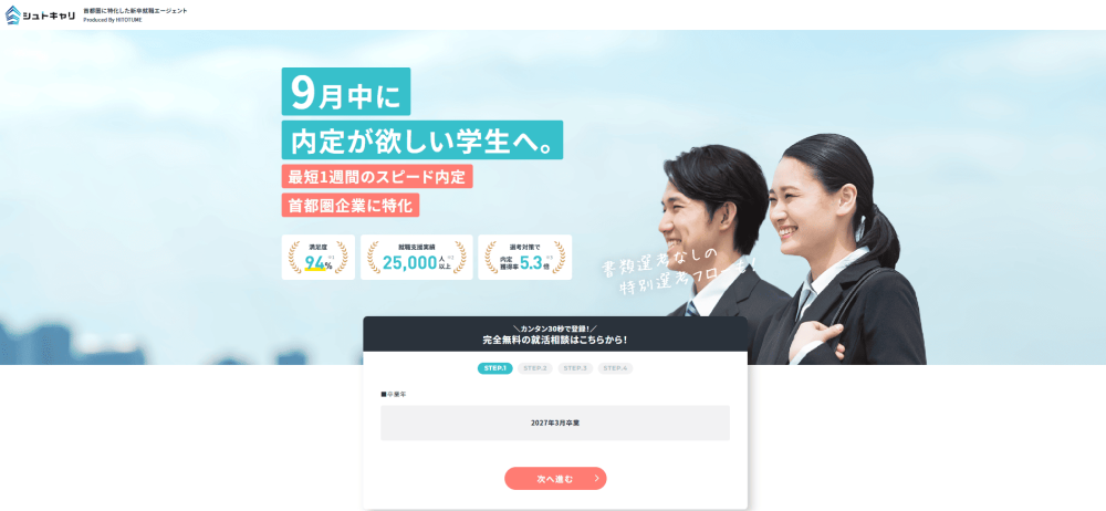 就活エージェント おすすめ シュトキャリ