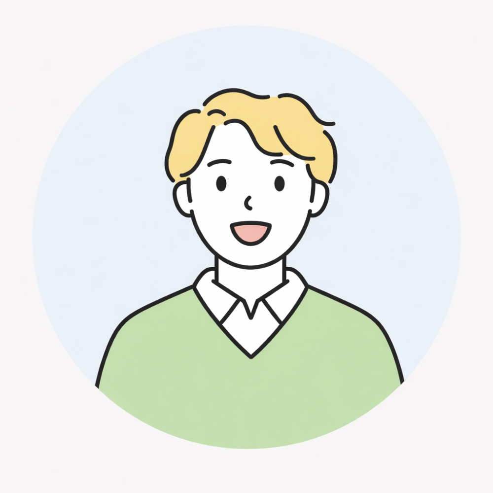 男性の笑顔のアイコン